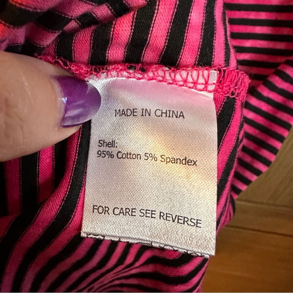 Brand New With Tags Israeli Brand Cassadi Pink Striped T-Shirt - Picture 15 of 16